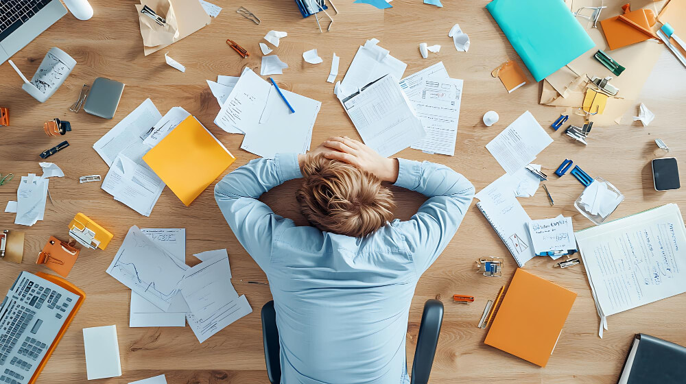 persona stressata che ha bisogno di un mind detox con Kolor Rikrea